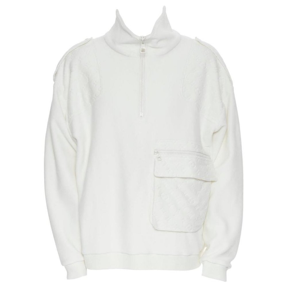 Louis Vuitton SZ L Virgil Plain Rainbow Runway Monogram Velour Zip Sweatshirt 92